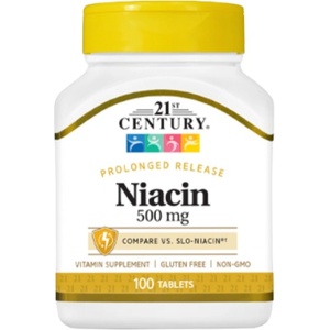 21st Century Niacin 500 mg Prolonged Release [100 Таблетки]