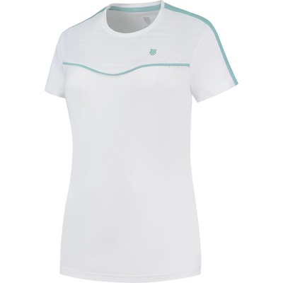 K Swiss Тениска K Swiss Women's Hypercourt RNTp2 Short Sleeve Performance T-Shirt - White