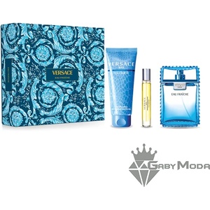 Versace Man Eau Fraiche - EDT тоалетна вода 100 ml + душ гел 150 ml + EDT тоалетна вода 5 ml - подаръчен комплект за мъже