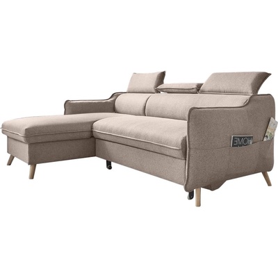 Miuform Бежов ъглов разтегателен диван, ляв ъгъл Sweet Harmony - Miuform (Sweet Harmony LCBKL-2QR MA08)