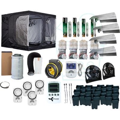 Mammoth Пълен комплект палатка за отглеждане на растения Mammoth Pro 240 x 240 x 200см / 4 x 600W (556546)