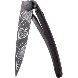DEEJO 1gb151 tattoo black / Ултралеко джобно ножче с дръжка от абаносово дърво (1gb151)
