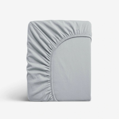 Goldea jersey elastické prostěradlo šedé 180x200