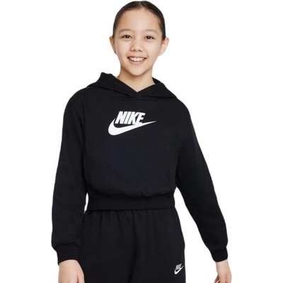 Дамска блуза Nike Sportswear Club Fleece Crop Hoodie - Черен