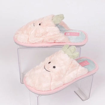 Image 1 of Плюшени пантофи в розов цвят - ананас