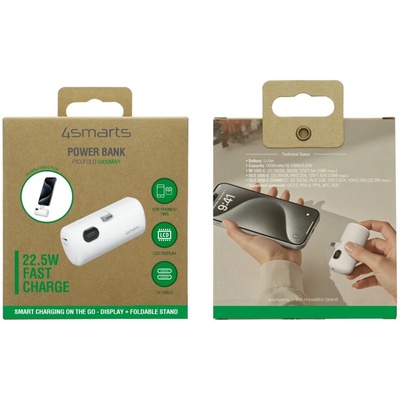 4smarts PicoFold 5000mAh 22.5W бял power bank (4SM000035)