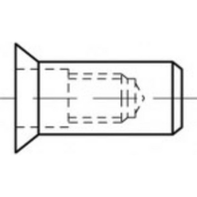 TOOLCRAFT TO-5444316 slepá nýtovací matice M8 ocel 250 ks