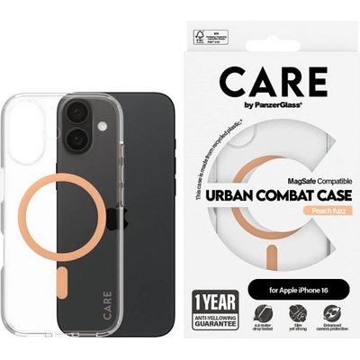 Panzer Калъф CARE - Flagship Peachy MagSafe, iPhone 16, прозрачен (5715685004391)