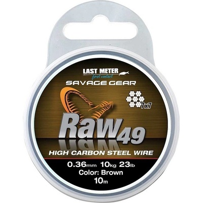 Savage Gear Raw49 10m 0,45mm 35lb Uncoated Brown – Zboží Dáma