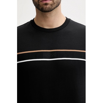 BOSS Памучна тениска boss в черно с десен 50545852 (50545852)