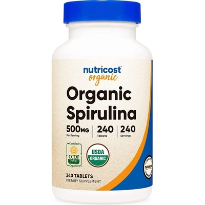 Nutricost Спирулина Органик 500 mg 240 таблетки | Nutricost (67266 (211101) NC)