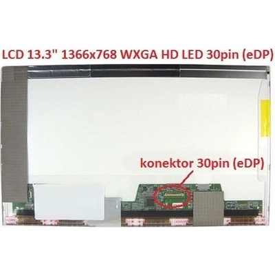 LTN133AT17-104 LCD 13.3" 1366x768 WXGA HD LED 30pin (eDP) display displej matný povrch