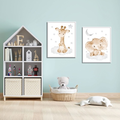 Decono Детски Картини Слонче и Жирафче
