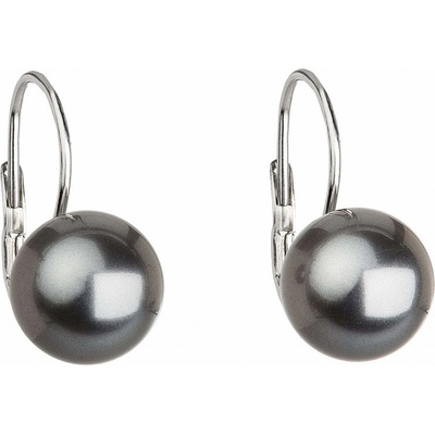 Evolution Group Pôvabné visiace náušnice so syntetickými perlami 71106.3 grey