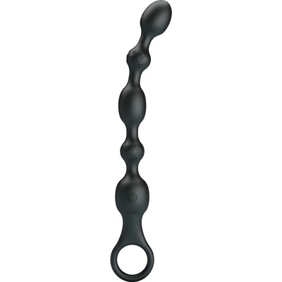 Pretty Love Van Anal Beads 10 Vibrations Rechargeable Silicone Black