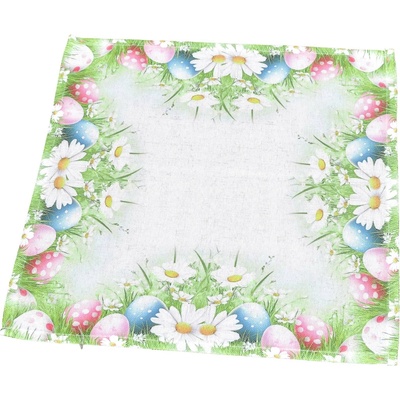 Forbyt kuchyňský ubrus prostírání Velikonoce CYH6114 TISK kraslice zelená 35x35cm čtverec