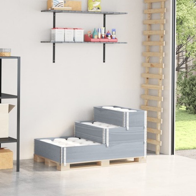 vidaXL vyvýšený záhon šedý 120 x 80 cm masivní borové dřevo