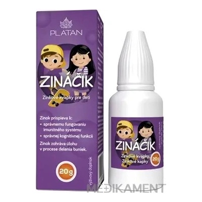 Naturlands PLATAN Zináčik 20 g zinkové kvapky pre deti 20 g
