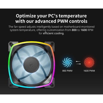 MONTECH RX120 PWM ARGB 120mm Black (RX120-PWM-BK)