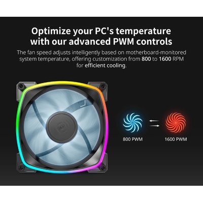 MONTECH RX120 PWM ARGB 120mm Black (RX120-PWM-BK)