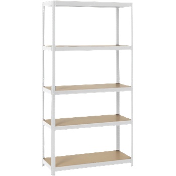 Carmen Метален стелаж Carmen CR-1027, 192x100x40 см, до 65 кг на рафт - бял (B3580571)