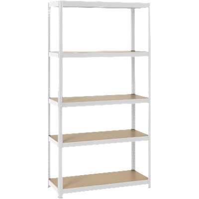 Carmen Метален стелаж Carmen CR-1027, 192x100x40 см, до 65 кг на рафт - бял (B3580571)