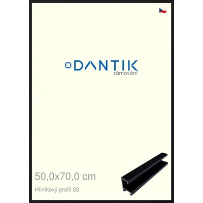 DANTIK rám na obraz 50 x 70 Černá Florentinská