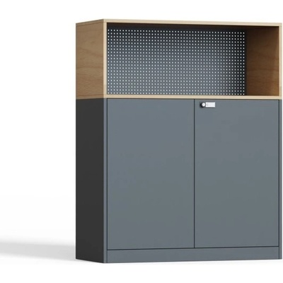 Enprag Plechová skříň s policí a nikou – Zboží Dáma