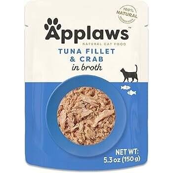 Applaws Tuna Fillet with Crab in Broth - риба тон и раци в бульон 70gr