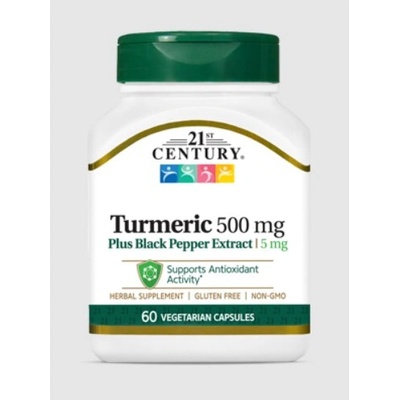 Turmeric 500mg + Black Pepper Extract 5mg - Куркума | 60 caps (9217)