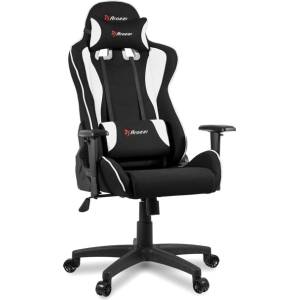 Arozzi Геймърски стол Arozzi Mezzo V2 Fabric, до 120kg, наклон назад до 165°, черен/бял (MEZZO-V2-FB-WHITE)