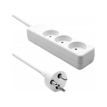 ProXtend Danish Power Strip 3-way 4M White