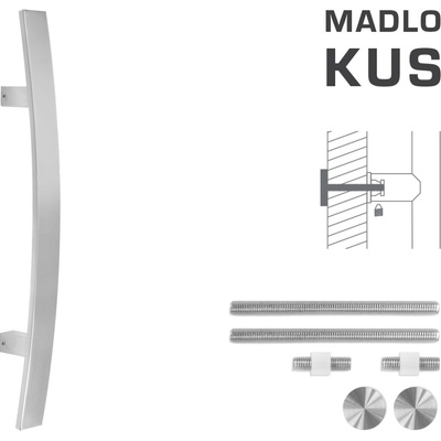 MPkovania FT - MADLO kód K41C 40x10 mm UN ks Rozteč madla: 300 mm, Rozmer profilu madla: 40x10 mm, Dĺžka: 500 mm