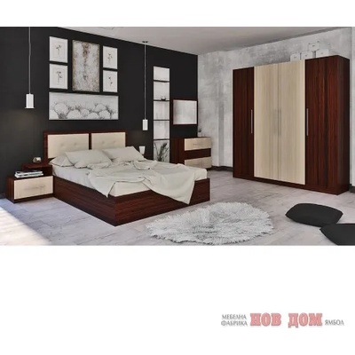 Мебелна фабрика НОВ ДОМ - гр. Ямбол Спален комплект Атина 2+ матрак Евро (416)
