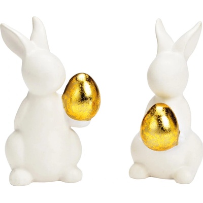 Textilomanie Keramický zajačik GOLDKEEPER 11 cm biely - viac variantov