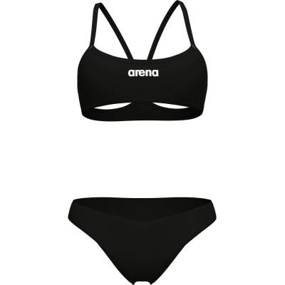 arena Дамски комплект бикини Arena Women's Bikini Bandeau Solid Bikini - Black / White - размер 32 (EU) (150-5849-0112)