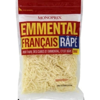 Monoprix Strouhaný Francouzský Emmental 200 g