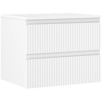 Mexen Rivel шкафче за баня под умивалник 60 см с плот, 2 чекмеджета, оребрено, (91A20-06047-2-BFFC01)