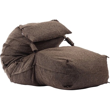 Image 1 of PUFRELAX Комплект, пуф легло и декоративна възглавница, 500л. Yoga XL, Mocha Latte, Перящ се калъф, Пълнеж с микс от мемори пяна и дунапрен, Гама Premium (PUF-M-YXLP-PT-MCLT)