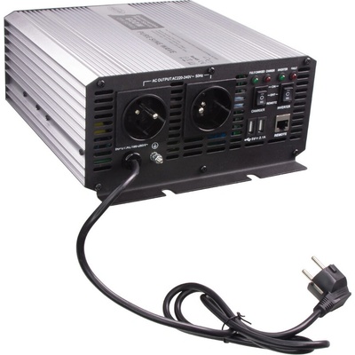 Autonabíječka 12V/10A + měnič sinus 600W 12/230V, UPS, STM 35PSWCH612