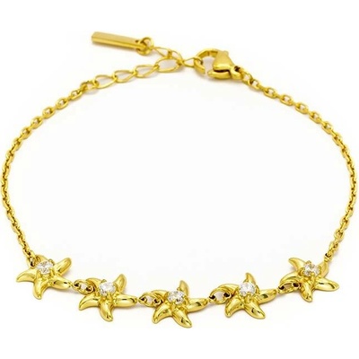 BRUNOshop.cz Nastavitelný náramek HVĚZDICE GOLD S4555