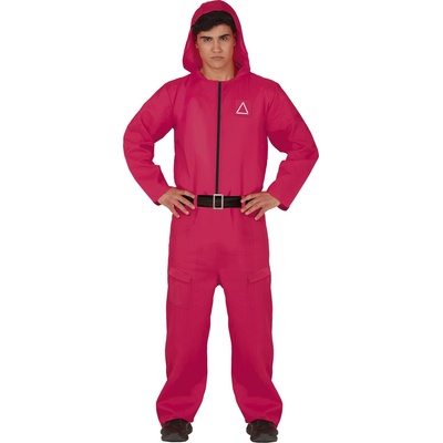 Fiestas Guirca Мъжки костюм Squid Game - Триъгълник пазач Размер - Възрастни: M