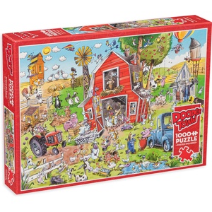 Cobble Hill Пъзел Cobble Hill от 1000 части - DoodleTown: Фермерска суматоха (44509)