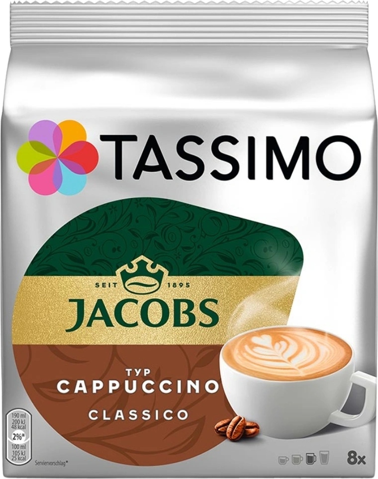 Douwe Egberts Tassimo Cappuccino 16 капсули (8 напитки)