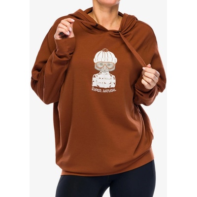 Super.natural Snow Cat Hoodie horn brown/various