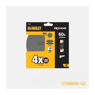 DeWALT DTM8680 EXTREME®ABRAZIVNÍ MŘÍŽKA o225mm K60