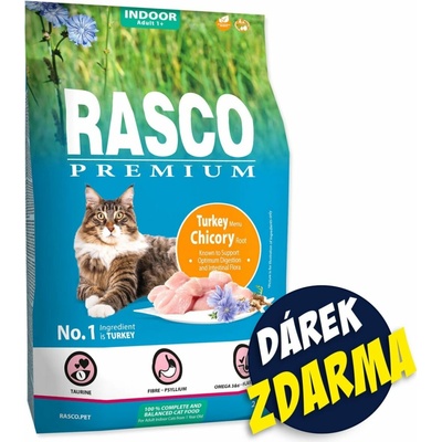 Rasco Premium Cat Kibbles Indoor Turkey Chicori Root 2 kg