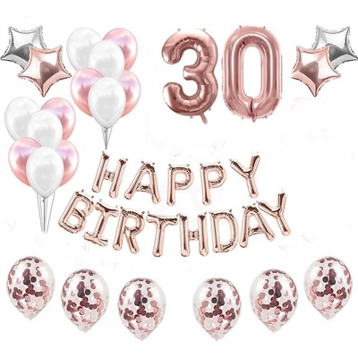 Balónkový set HB rosegold číslo 30