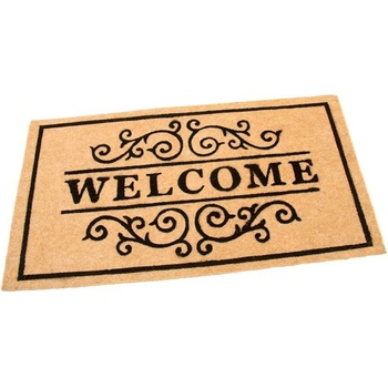 FLOMA Welcome Deco Béžová textilná čistiace vnútorné vstupná rohož 33 cm x 58 cm x 0,3 cm