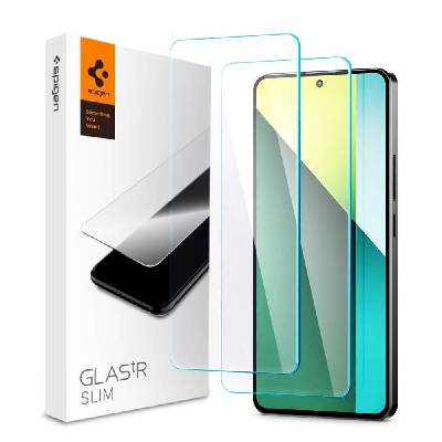 Tempered Glass GLAS. tR Slim 2 Pack - 2 броя стъклени защитни покрития за дисплея на Xiaomi Redmi Note 13 Pro 5G, Xiaomi Poco X6 (прозрачен)